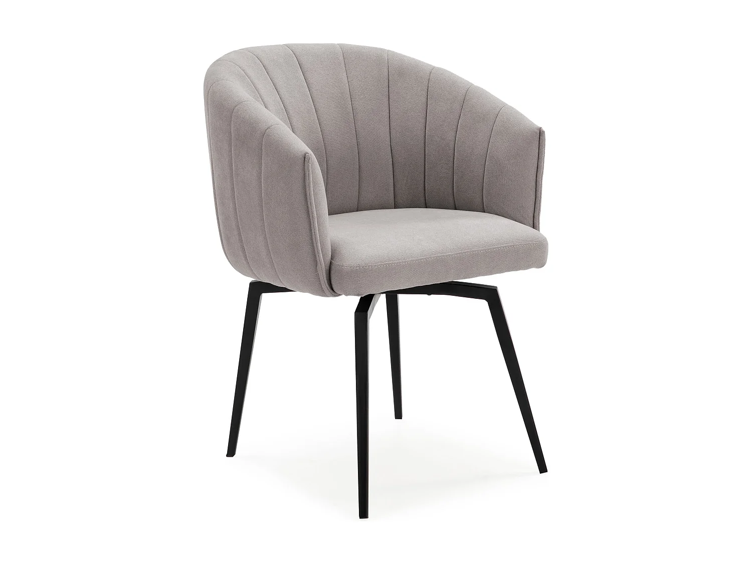 Fauteuil met structuur en poten in metaal 60x60 h81 cm