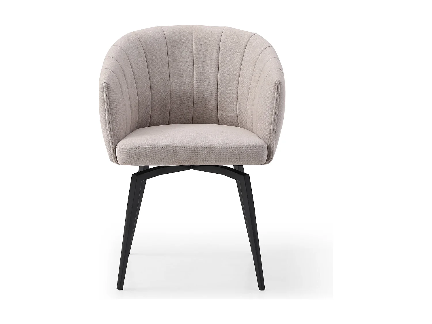 Fauteuil met structuur en poten in metaal 60x60 h81 cm