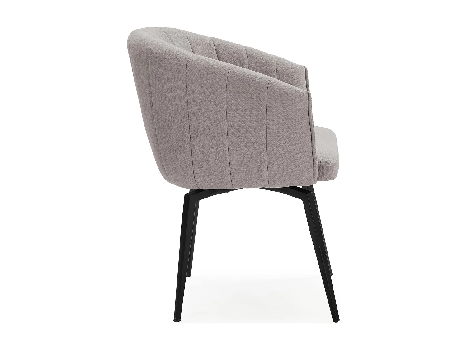 Fauteuil met structuur en poten in metaal 60x60 h81 cm