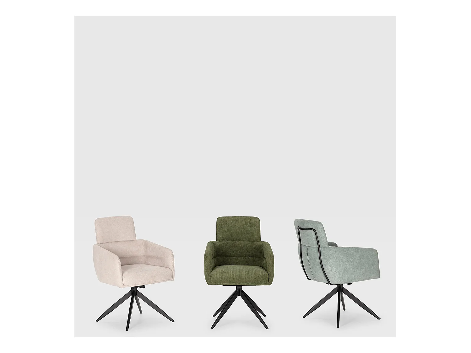 Lot de 2 fauteuils en velours côtelé pieds métal 57x65 h92 cm