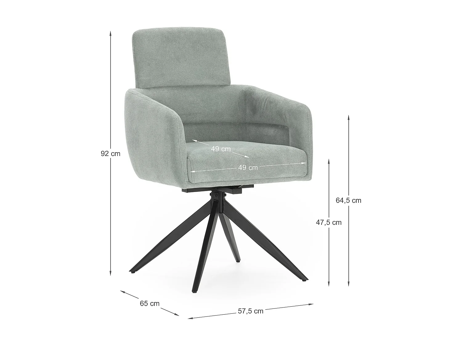 Set di 2 poltrone in velluto a coste con gambe in metallo 57x65 h92 cm