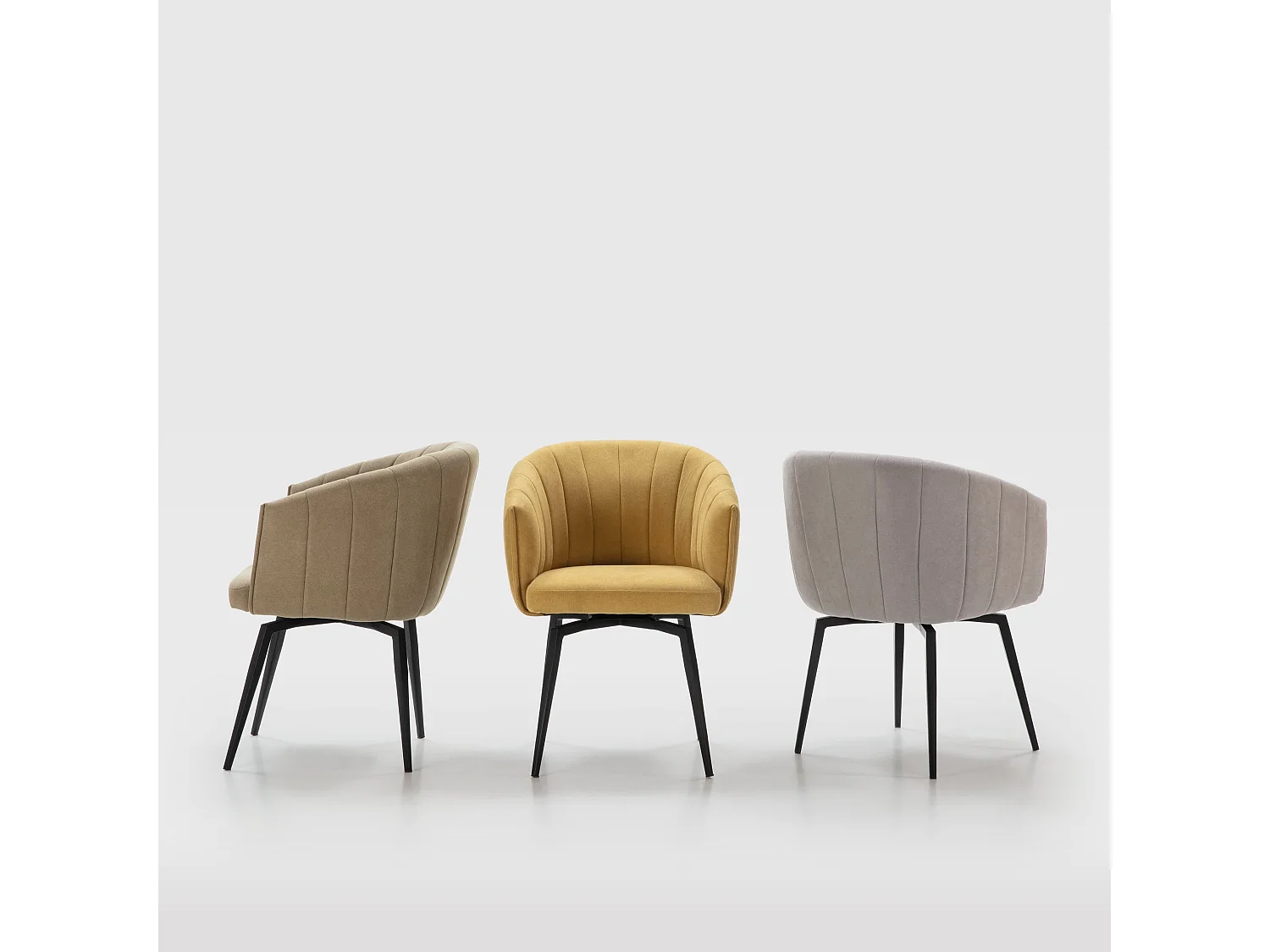 Fauteuil avec structure et pieds en métal 60x60 h81 cm