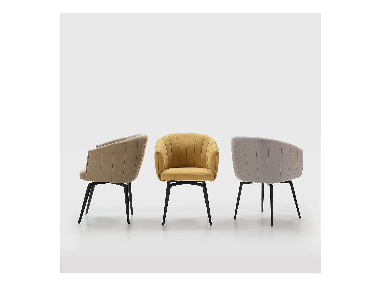 Fauteuil avec structure et pieds en métal 60x60 h81 cm