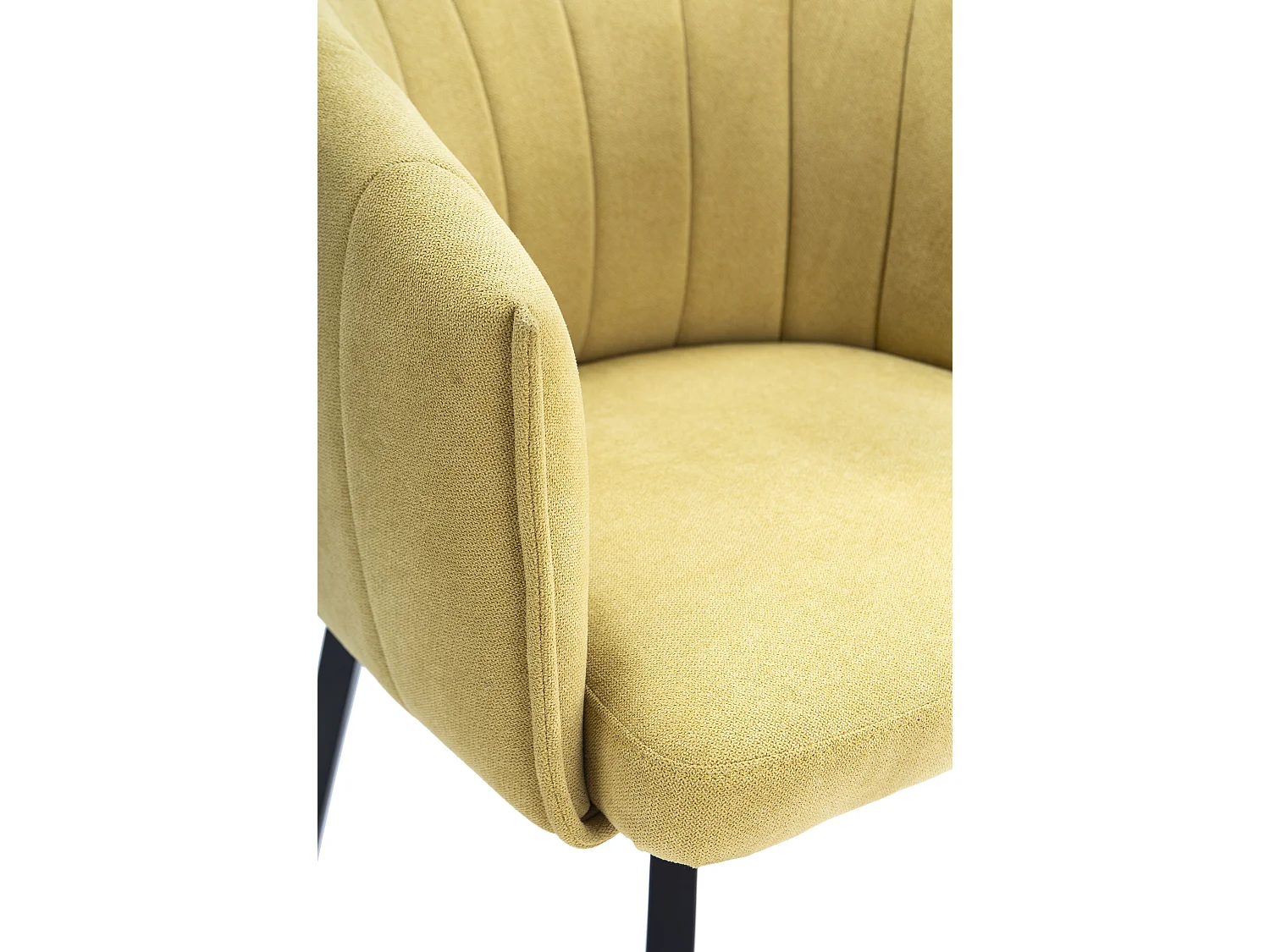 Fauteuil met structuur en poten in metaal 60x60 h81 cm