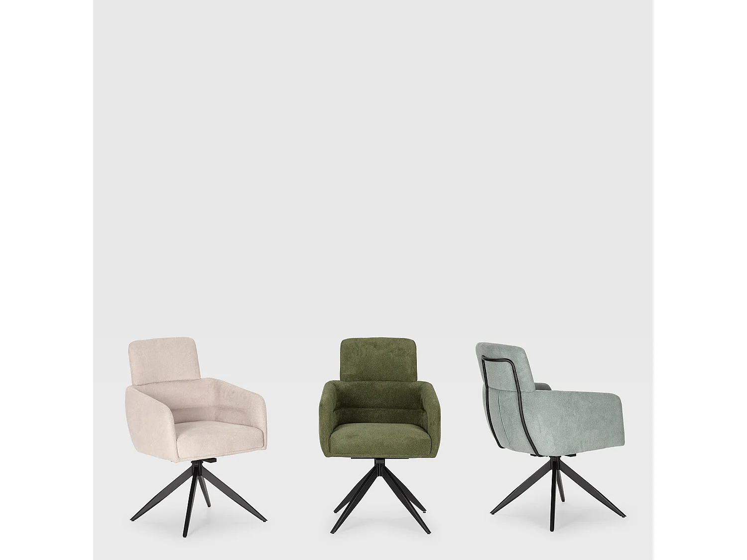 Lot de 2 fauteuils en velours côtelé pieds métal 57x65 h92 cm