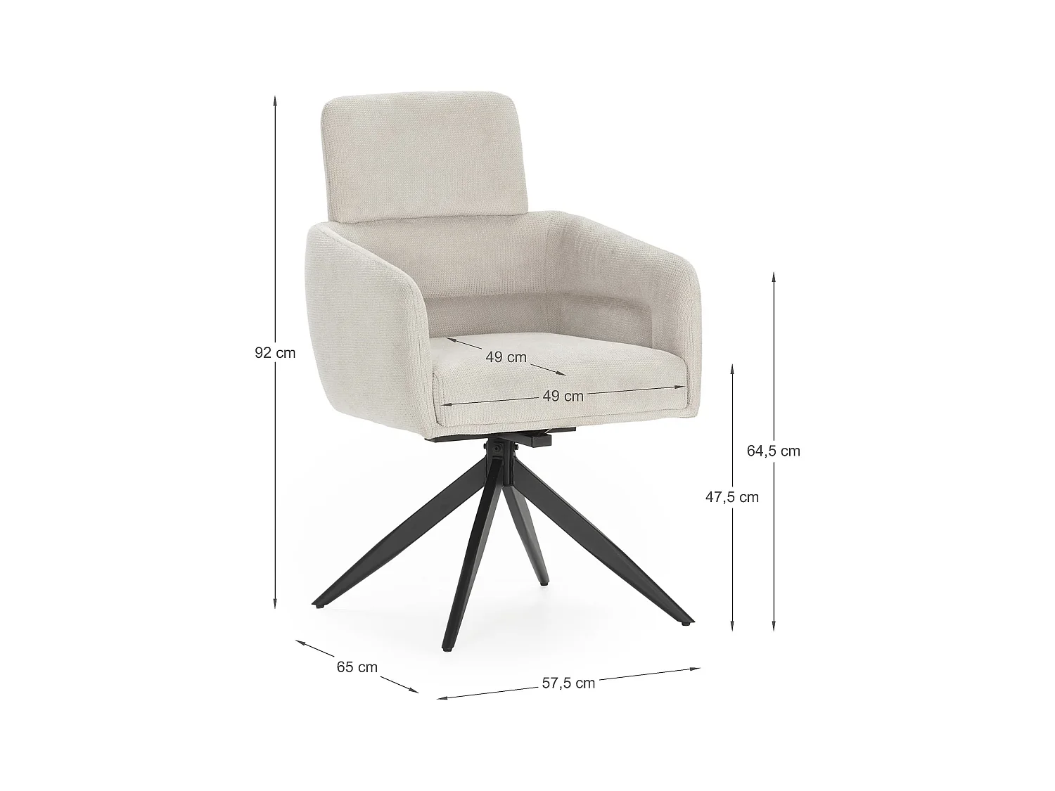 Kavel van 2 velours fauteuils met metalen poten 57x65 h92 cm