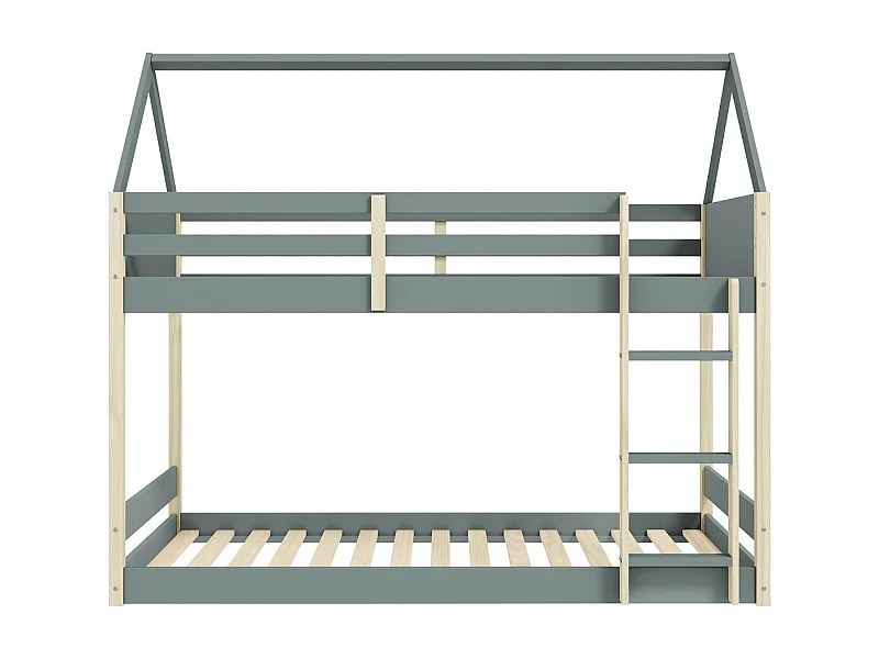 Lits superposés Montessori couchages 90x190 cm en forme de maison - OSCAR