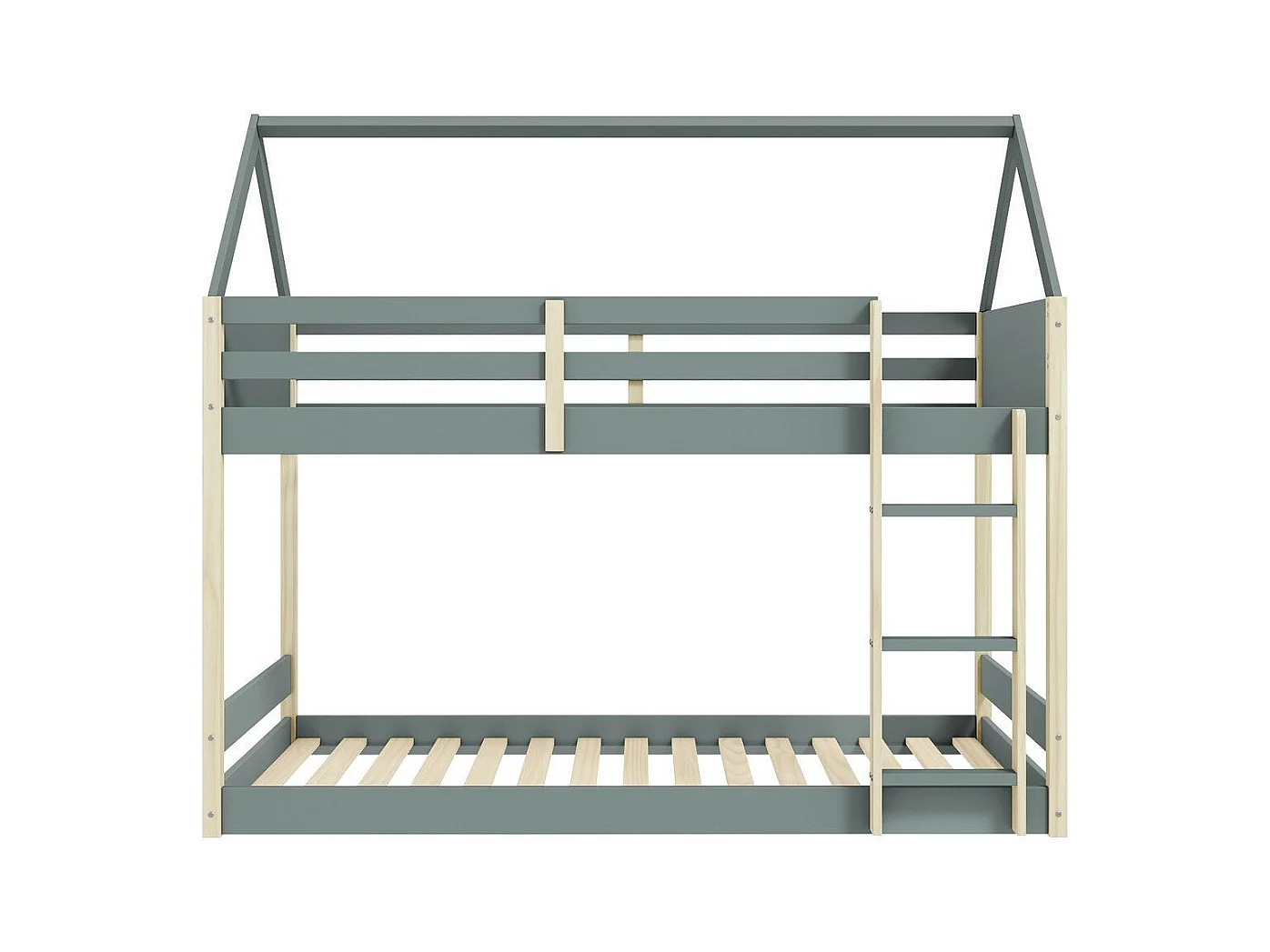 Lits superposés Montessori couchages 90x190 cm en forme de maison - OSCAR