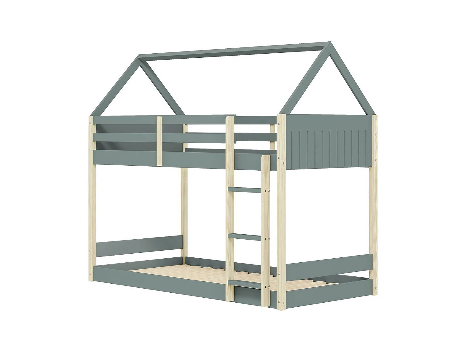 Lits superposés Montessori couchages 90x190 cm en forme de maison - OSCAR