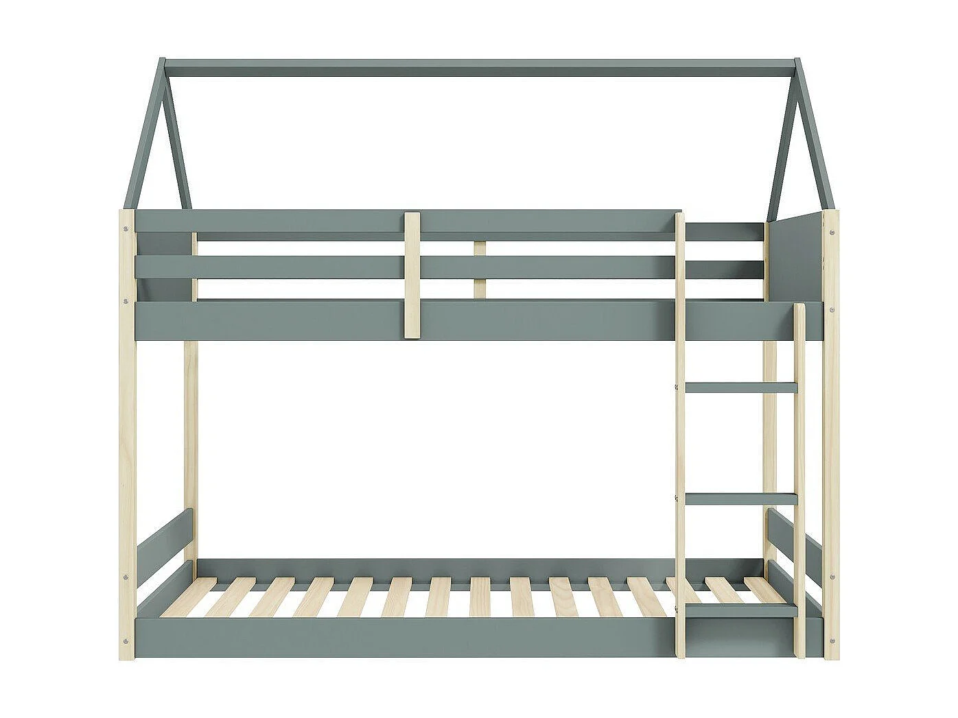 Lits superposés Montessori couchages 90x190 cm en forme de maison - OSCAR