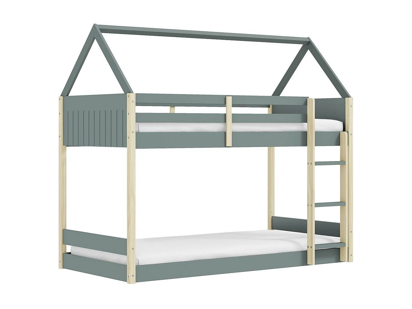 Lits superposés Montessori couchages 90x190 cm en forme de maison - OSCAR