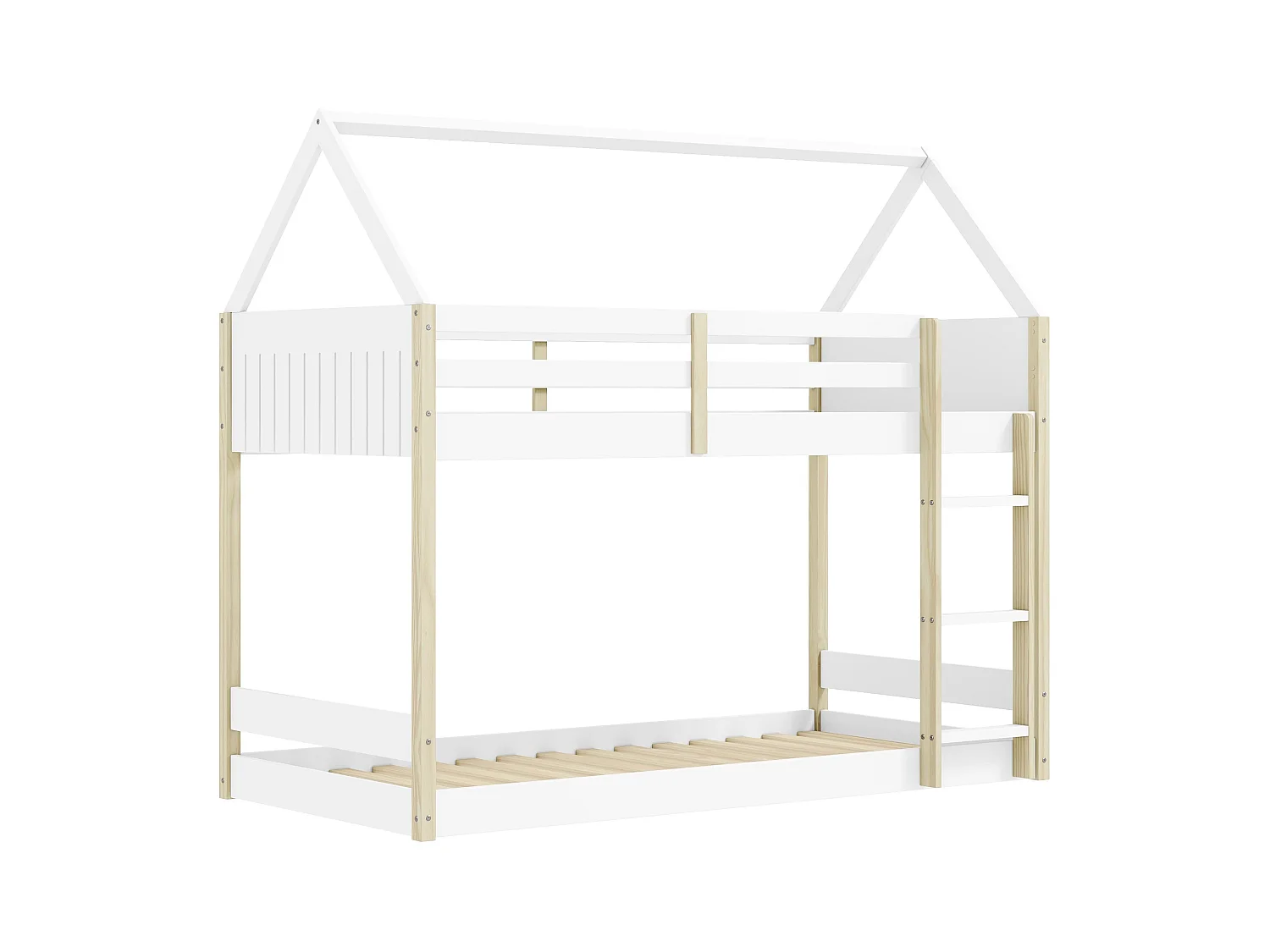 Lits superposés Montessori couchages 90x190 cm en forme de maison - OSCAR