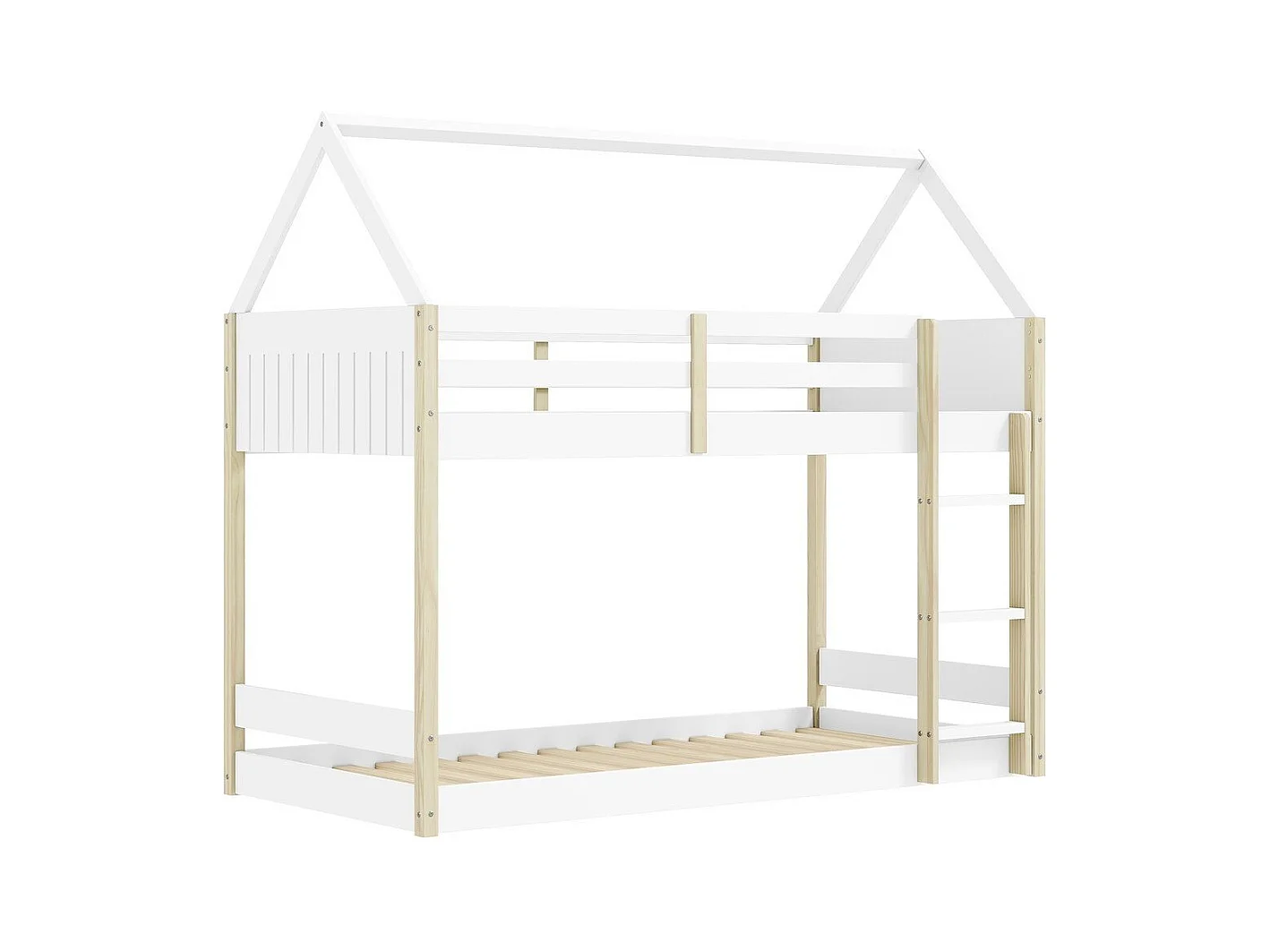 Lits superposés Montessori couchages 90x190 cm en forme de maison - OSCAR