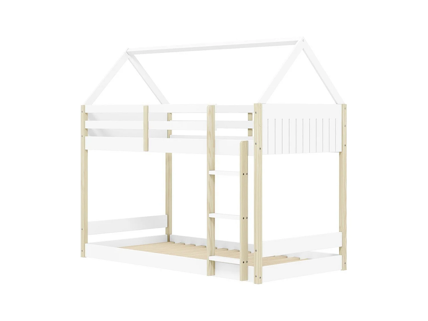 Lits superposés Montessori couchages 90x190 cm en forme de maison - OSCAR