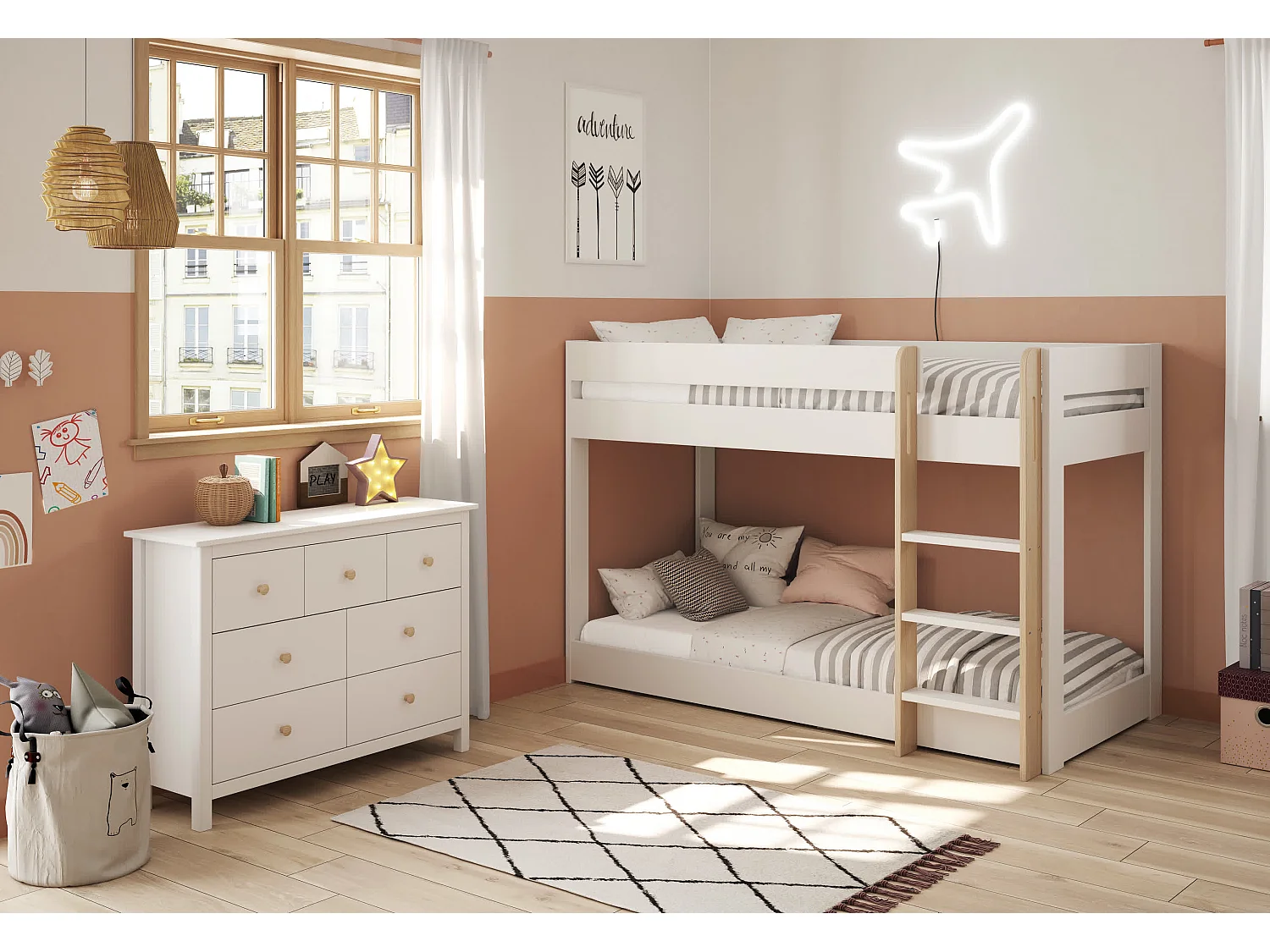 Lits superposés Montessori couchages 90x190 cm - LAURA