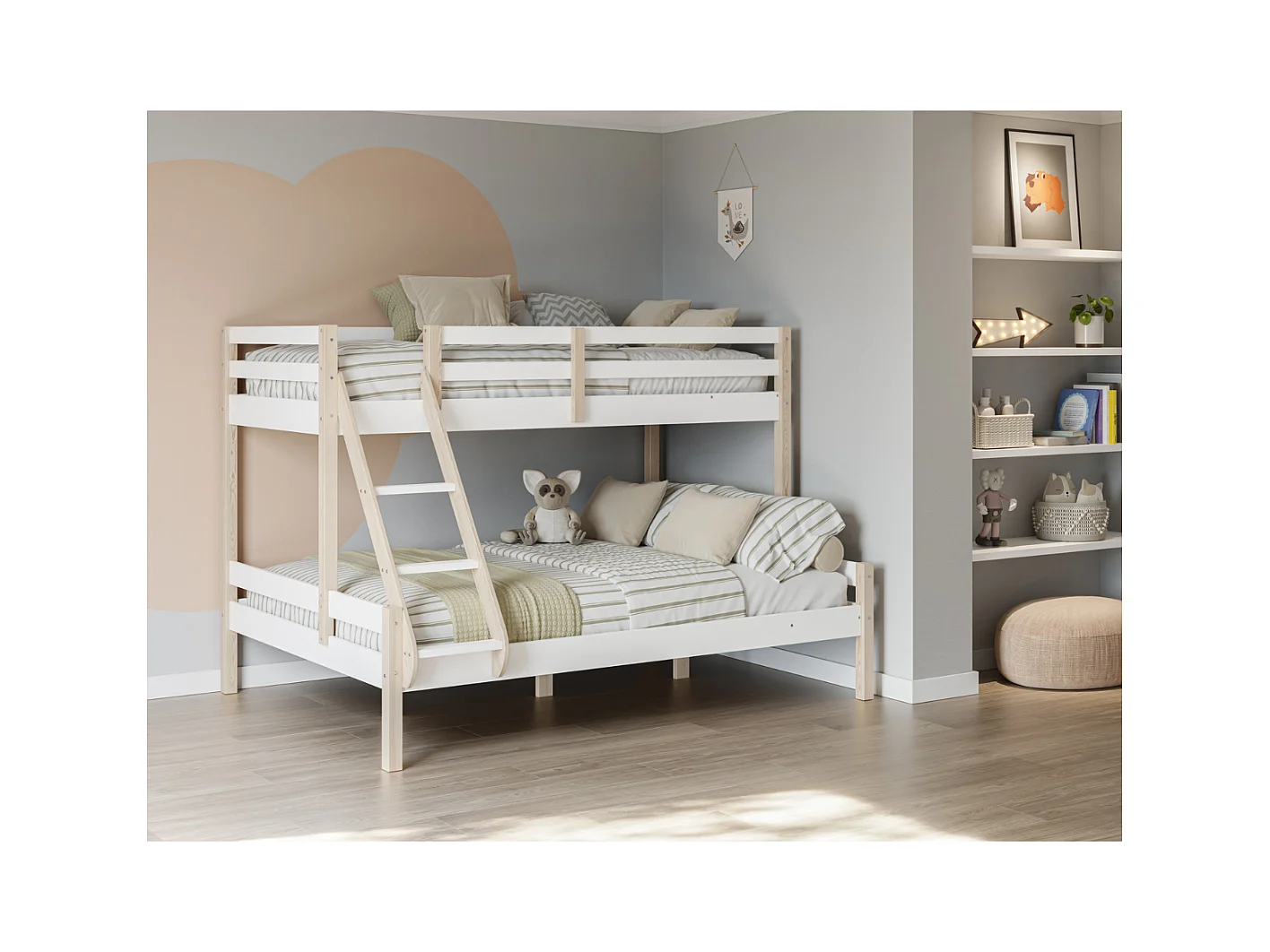 Lits superposés couchages 90x190 cm et 140x190 cm - ÉVY