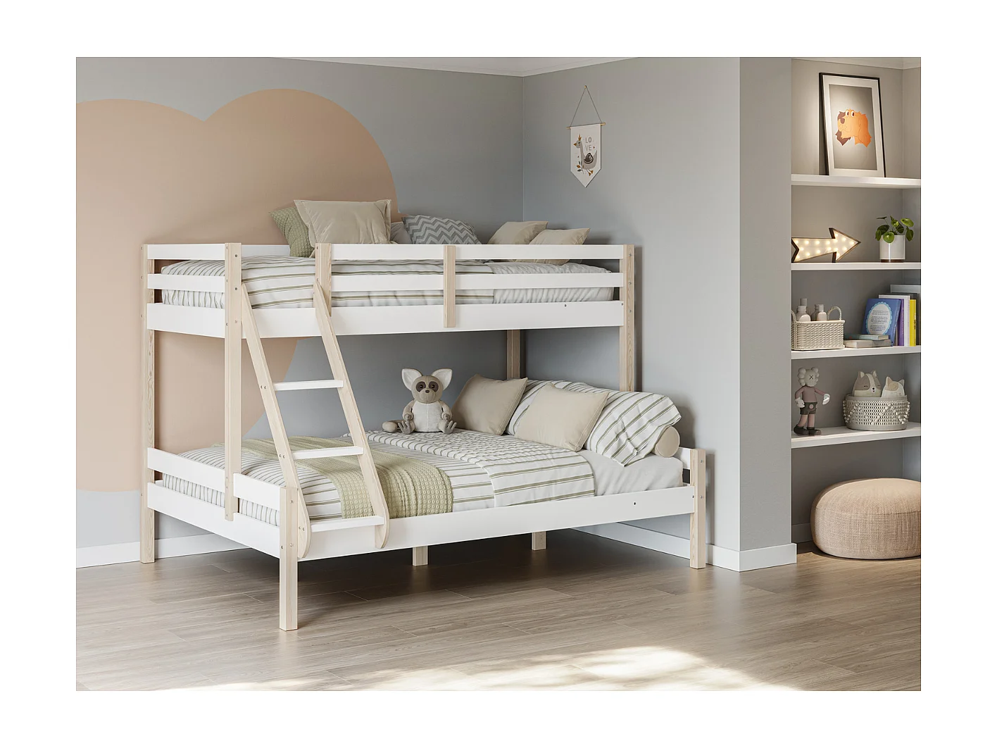 Lits superposés 90x190 cm et 140x190 cm EVY