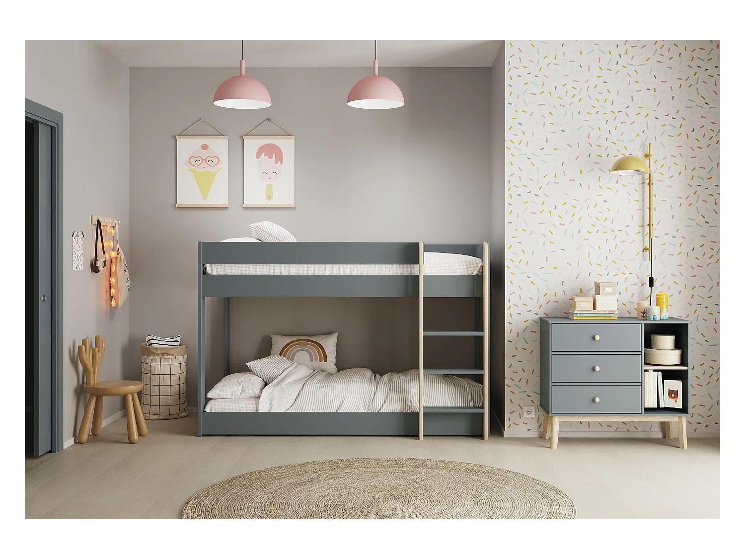 Letto a castello 197x131,5 cm