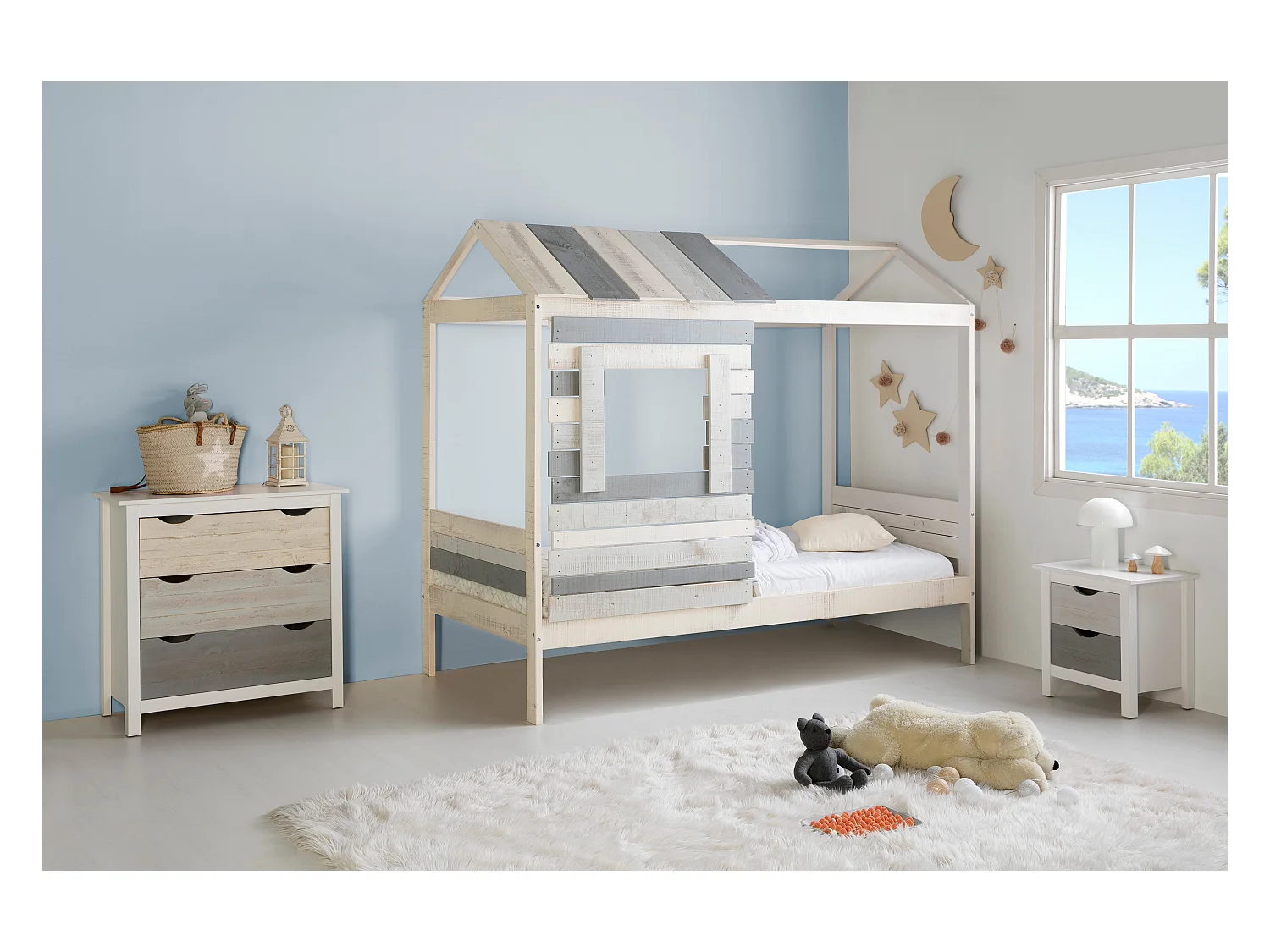 Bett im Hausstil, 200 x 181 cm