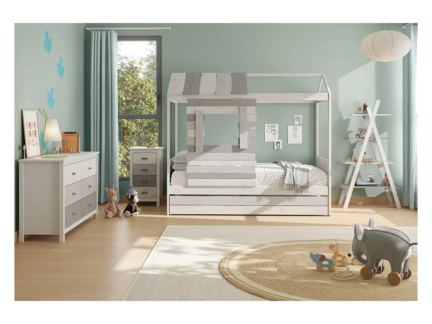 Bett im Hausstil, 200 x 181 cm