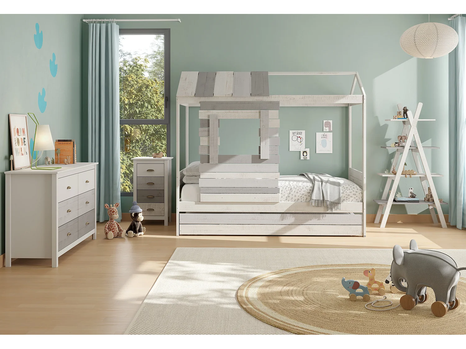 Cama estilo casa 200x181 cm