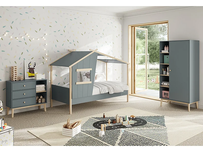 Cama estilo casa 215x158 cm