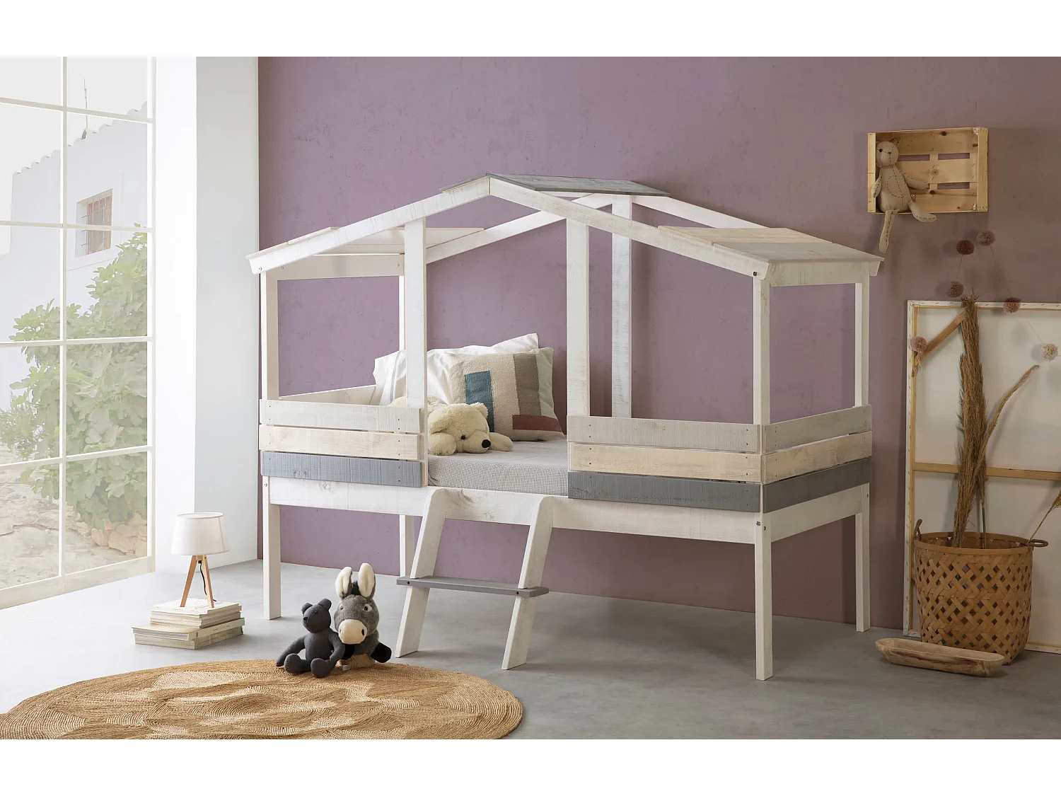 Cama estilo casa 206x165 cm