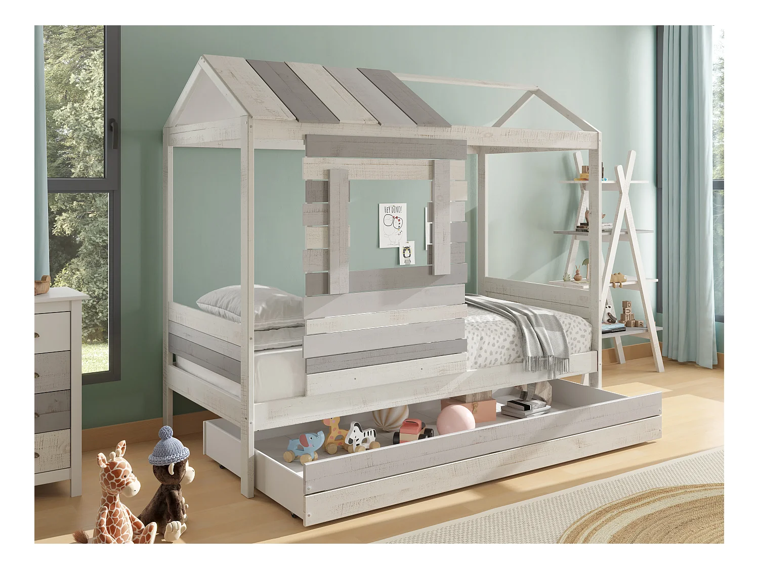 Lit style maison 200x181 cm