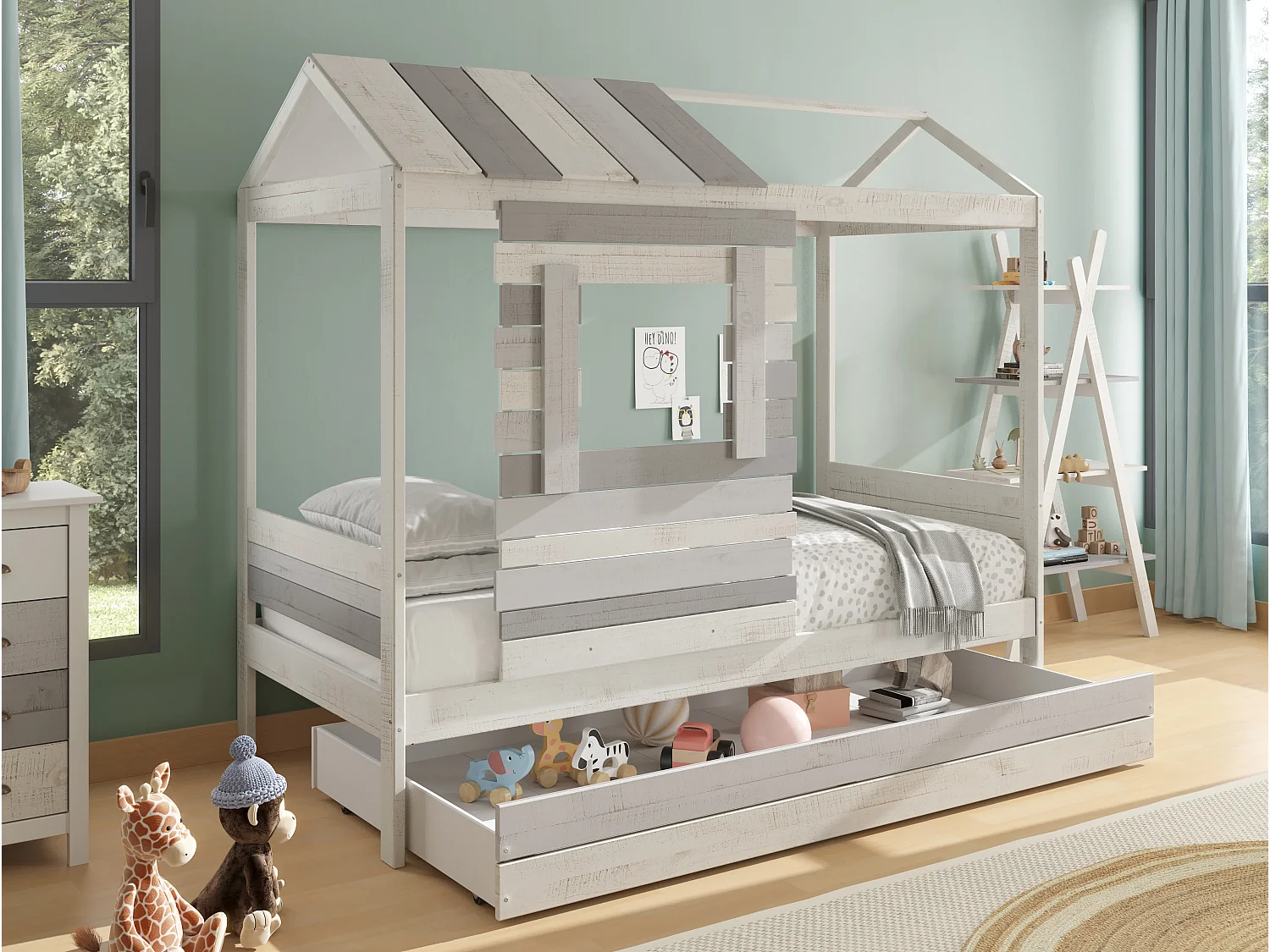 Letto a stile casetta 200x181 cm