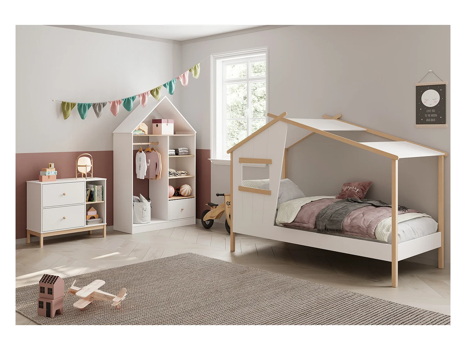 Cama estilo casa 215x158 cm