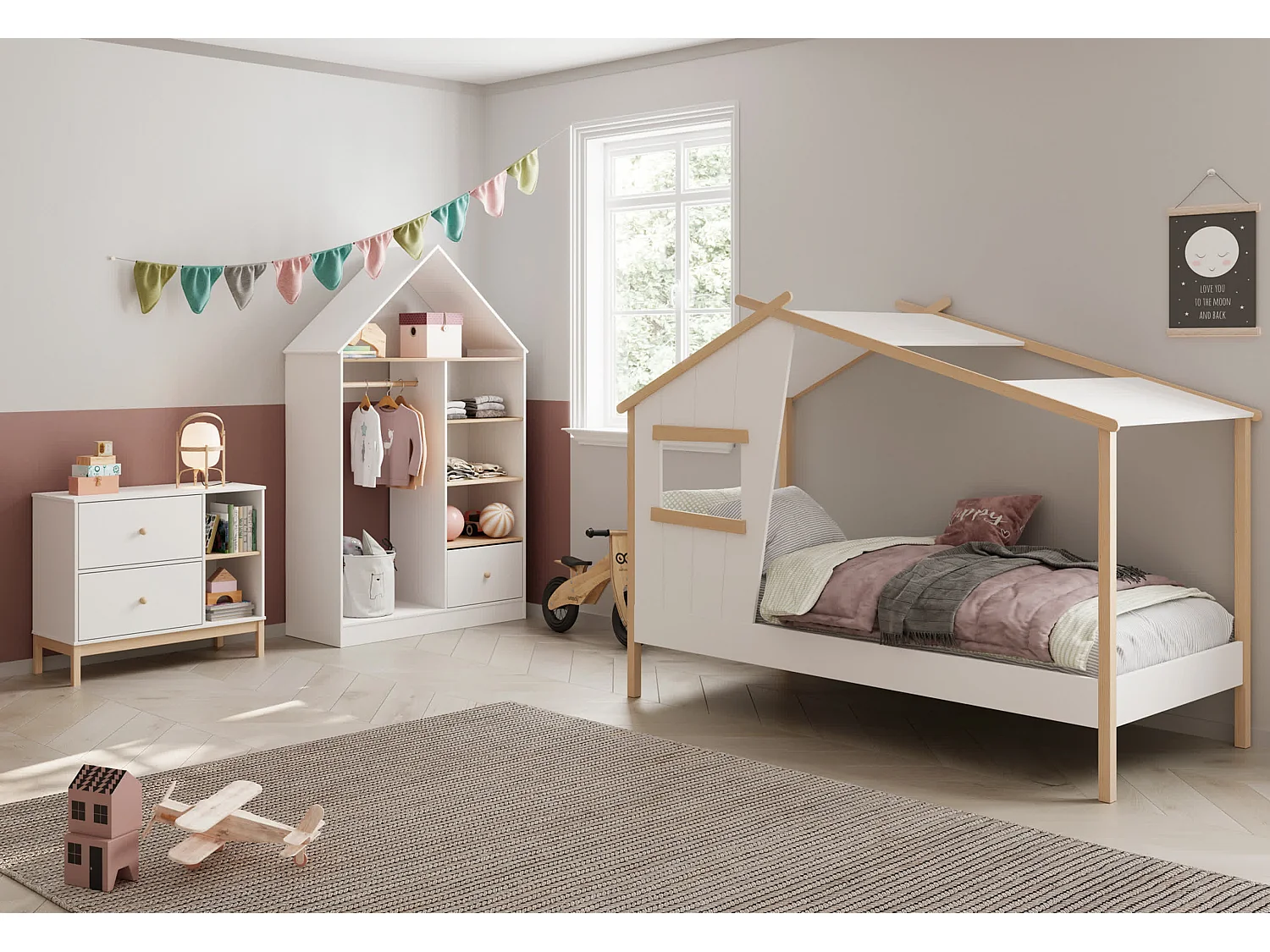 Cama estilo casa 215x158 cm