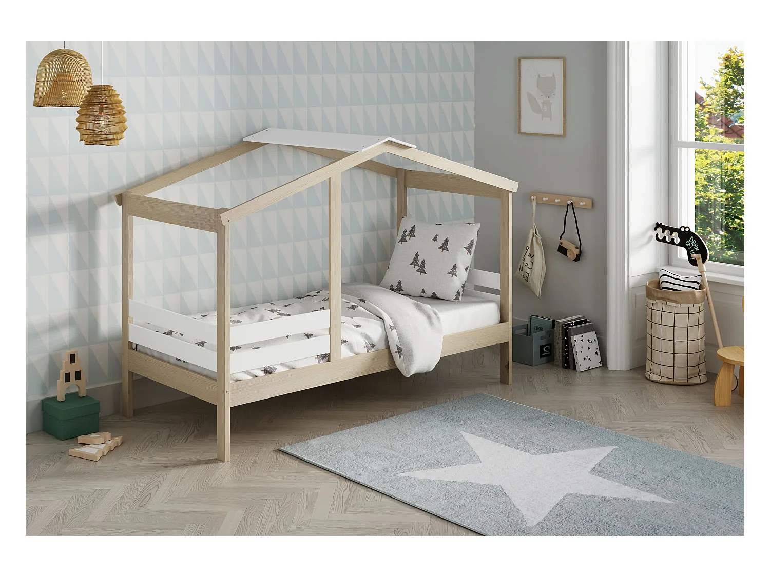 Lit style maison 205x147 cm