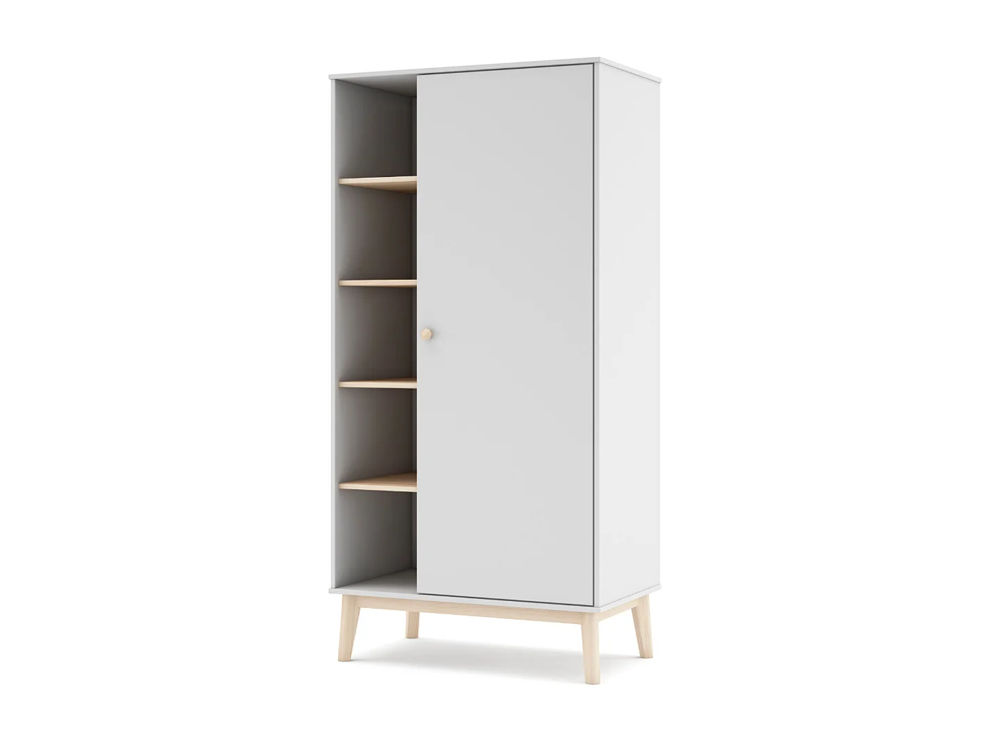 Armoire 1 porte et 5 niches ouvertes H181 cm - SIMON