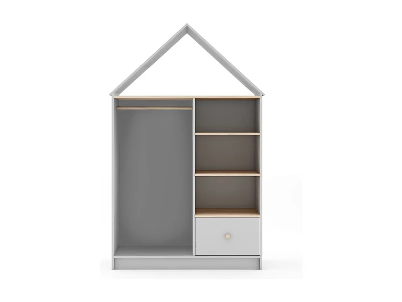 Kast met 3 vakken en 1 lade 110x180 cm