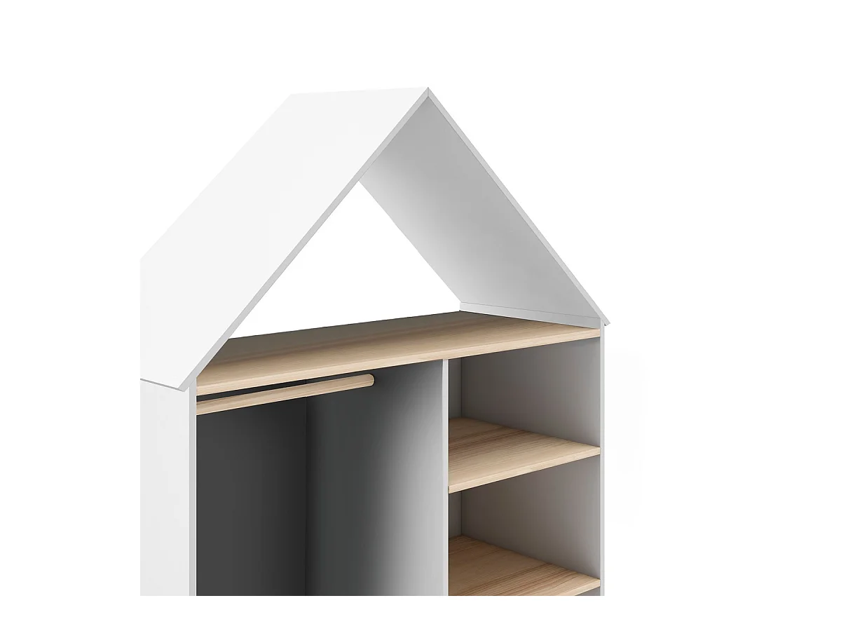 Armário com 3 compartimentos e 1 gaveta 110x180 cm