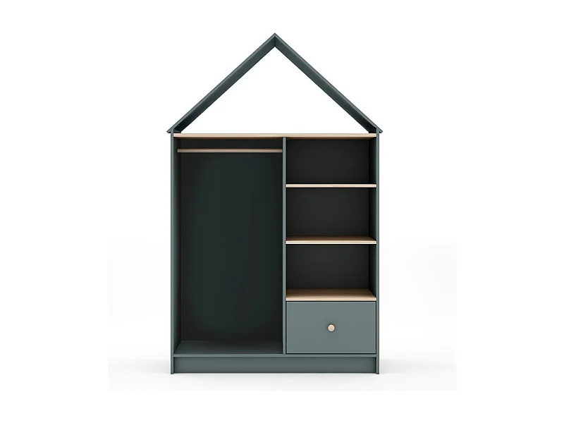 Kast met 3 vakken en 1 lade 110x180 cm