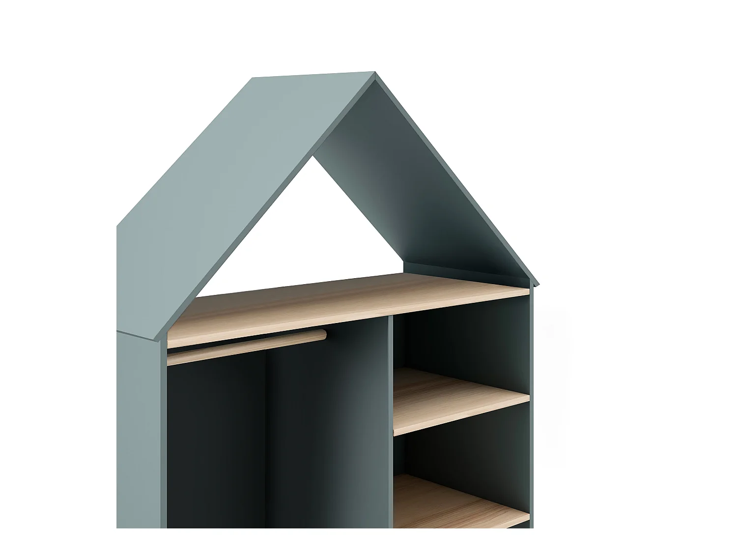 Kast met 3 vakken en 1 lade 110x180 cm