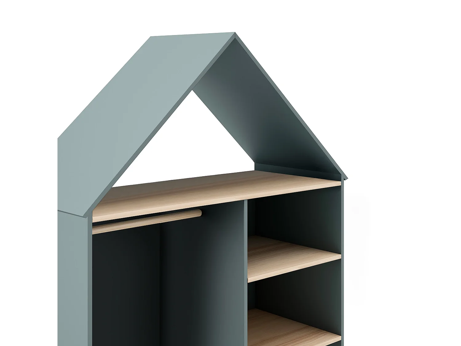 Dressing ouvert 3 niches, 1 tiroir et 1 penderie H180 cm LEONIE