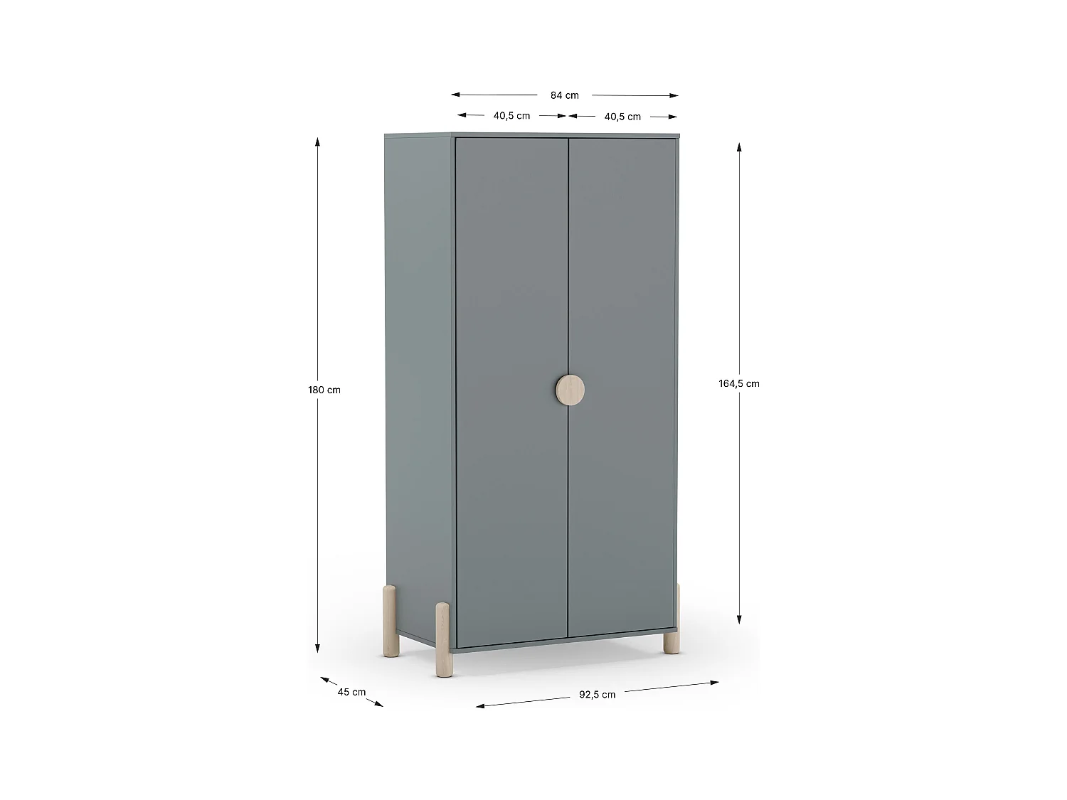 Armoire 2 portes H180 cm - DAPHNÉ