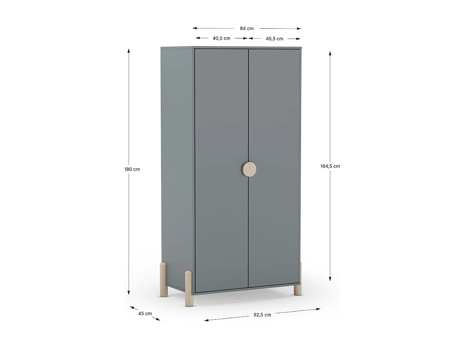 Armoire 2 portes H180 cm - DAPHNÉ