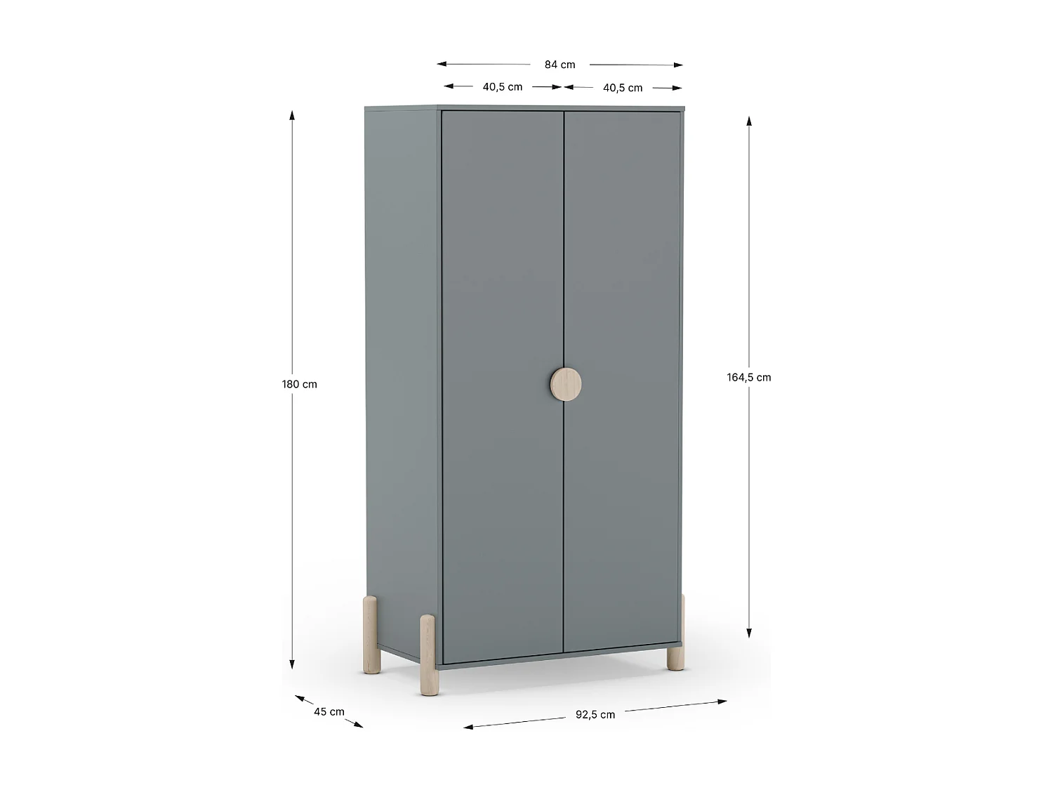 Armoire 2 portes H180 cm - DAPHNÉ