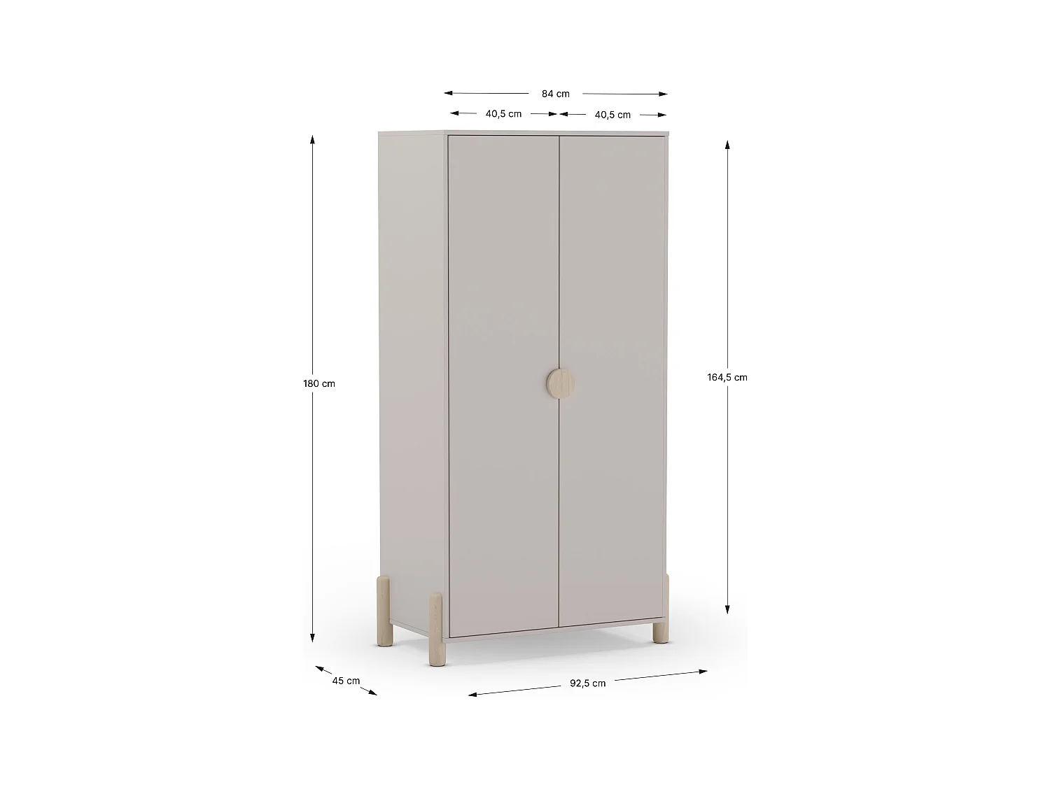 Armoire 2 portes H180 cm - DAPHNÉ