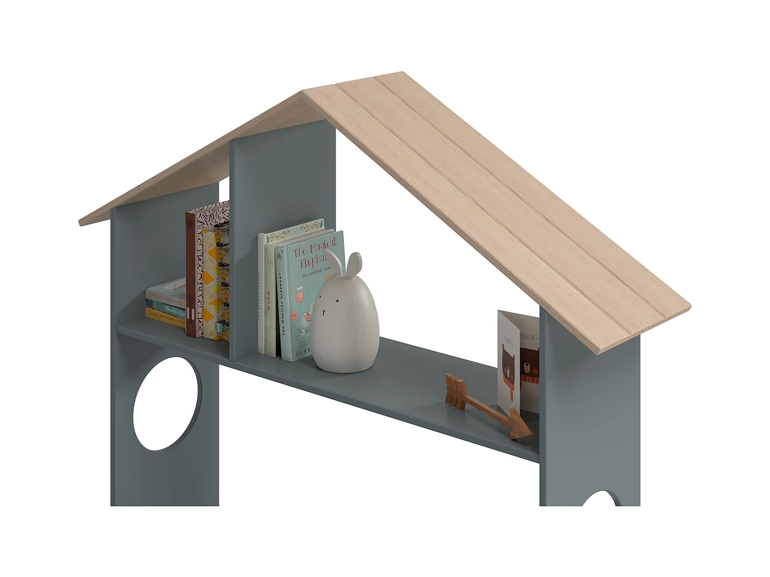 Cama individual con estante y baúl 216,5x153 cm