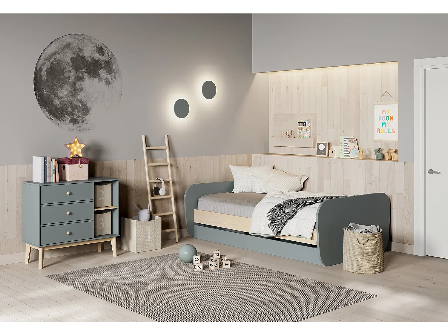 Verlichte pont gigogne dubbel 205x103 cm