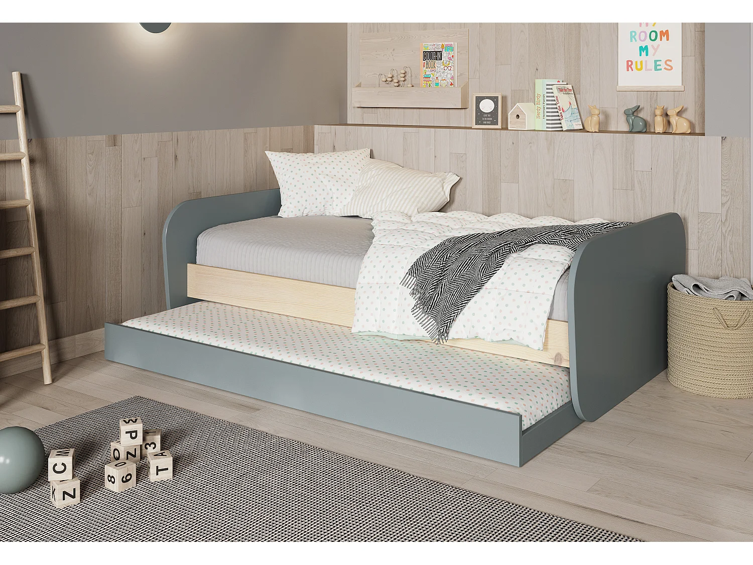 Verlichte pont gigogne dubbel 205x103 cm