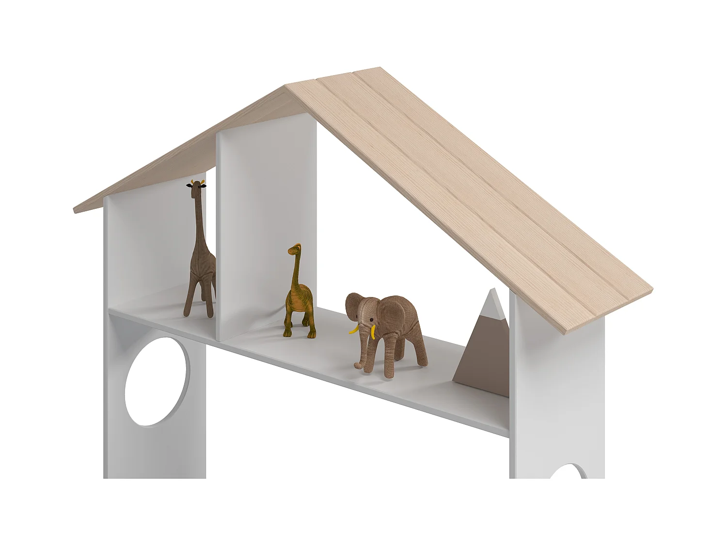 Lit simple avec étagère et coffre de rangement 216,5x153 cm