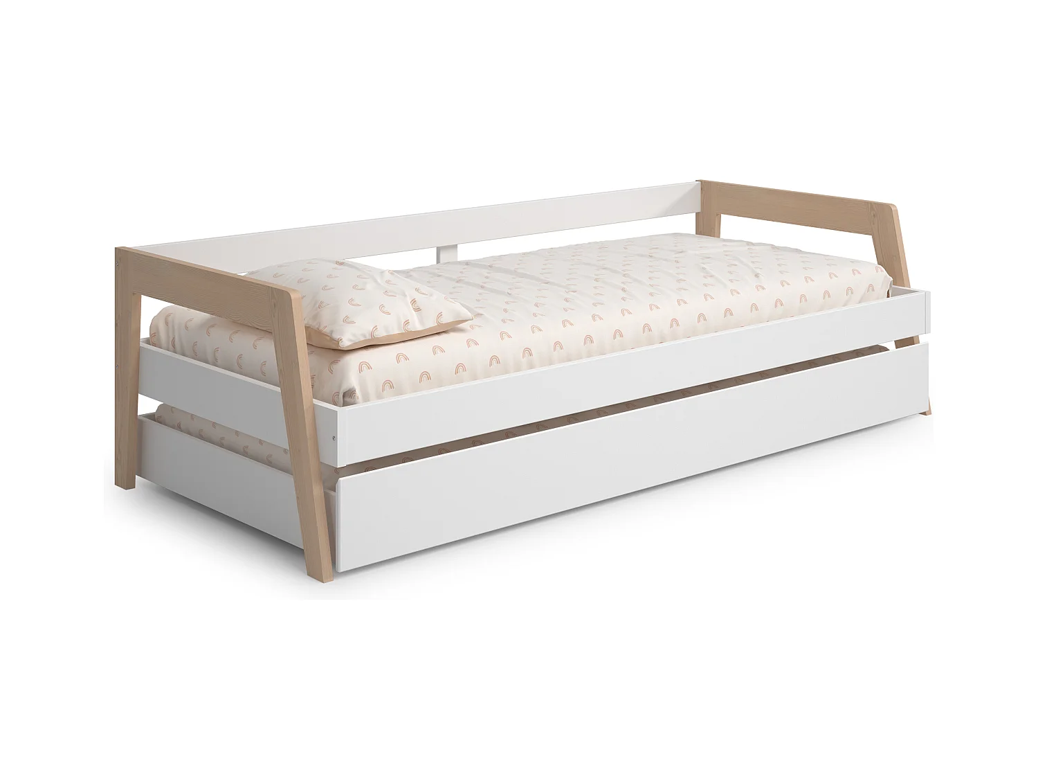 Doppio letto a ponte estraibile 208x96 cm