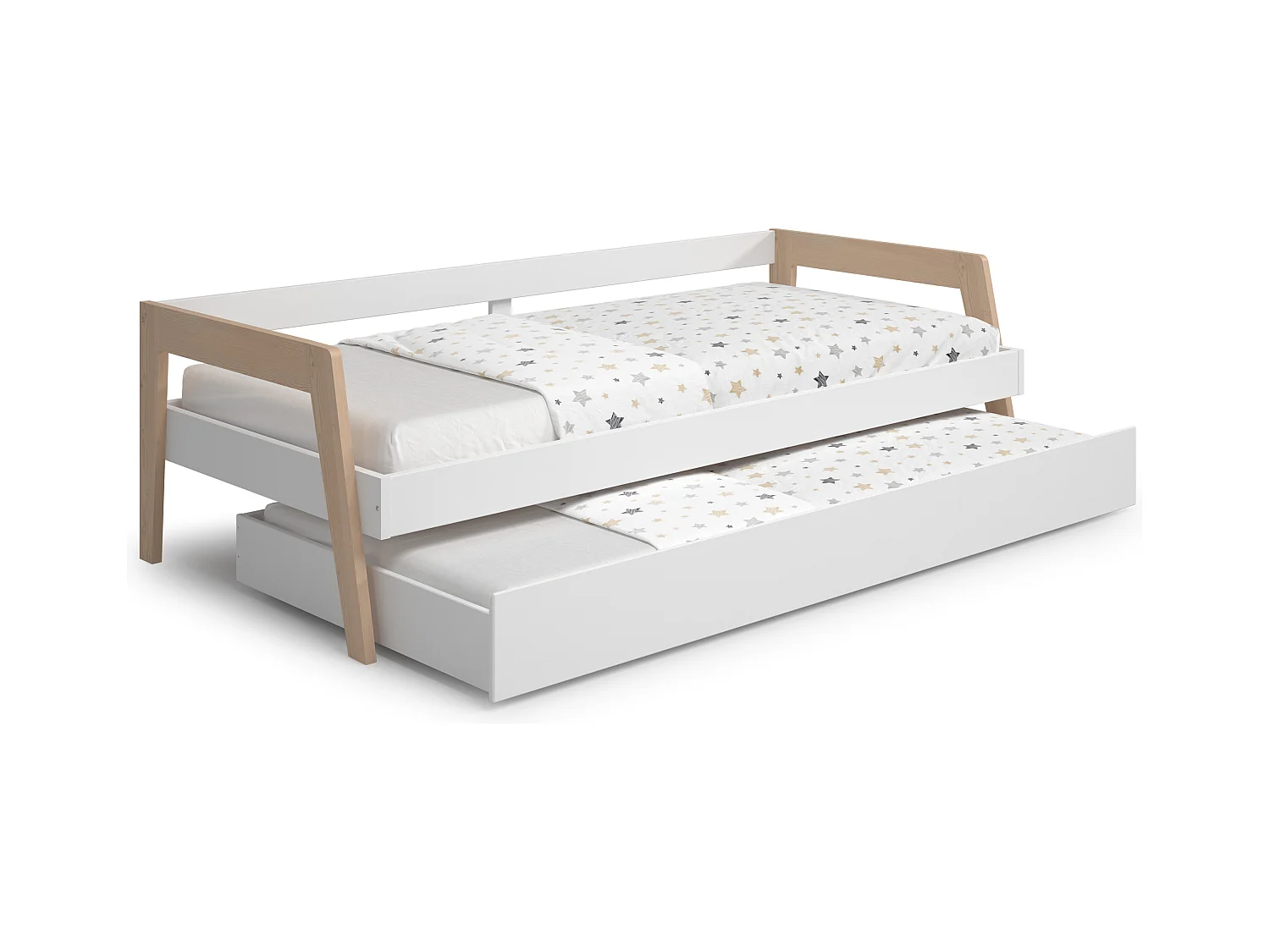 Doppio letto a ponte estraibile 208x96 cm