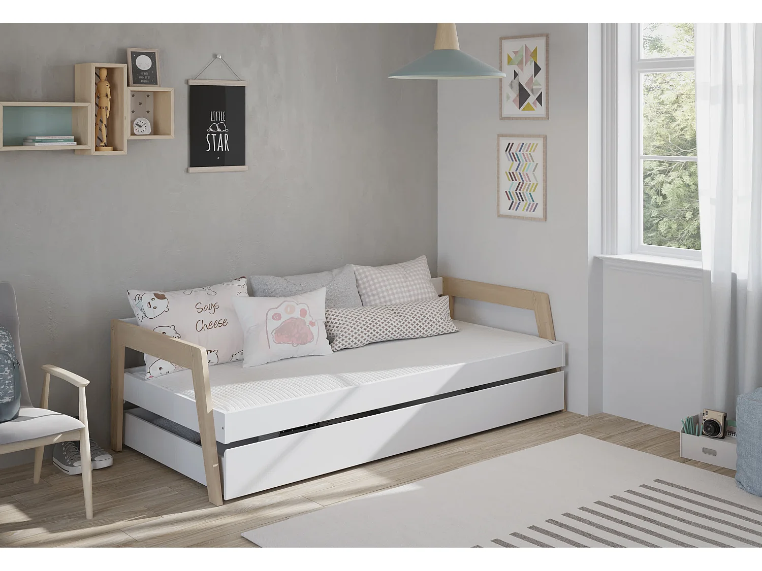 Verlichte pont gigogne dubbel 208x96 cm