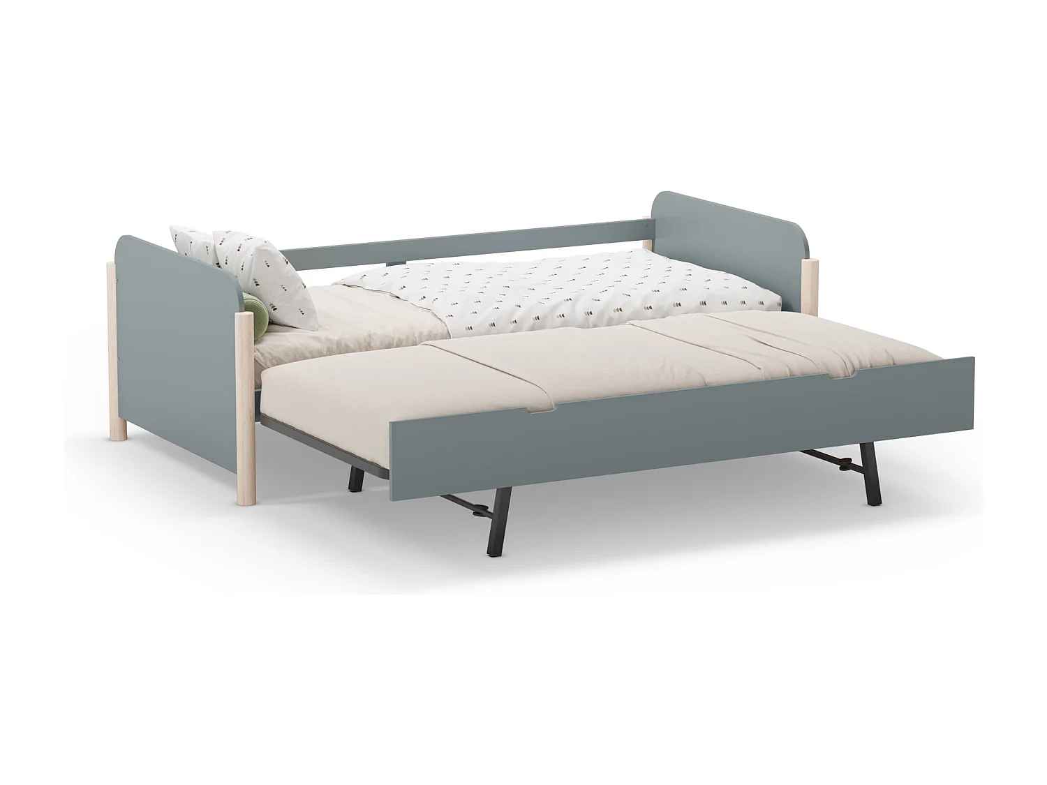 Lit pont gigogne double 203x108 cm